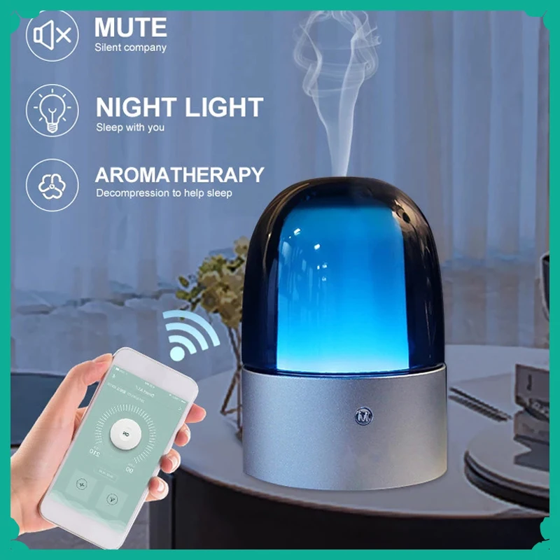 Smart Aromatherapy Humidifier Pure Essential Oil Ambient Light Intelligent Timing App Lication Control Night Light