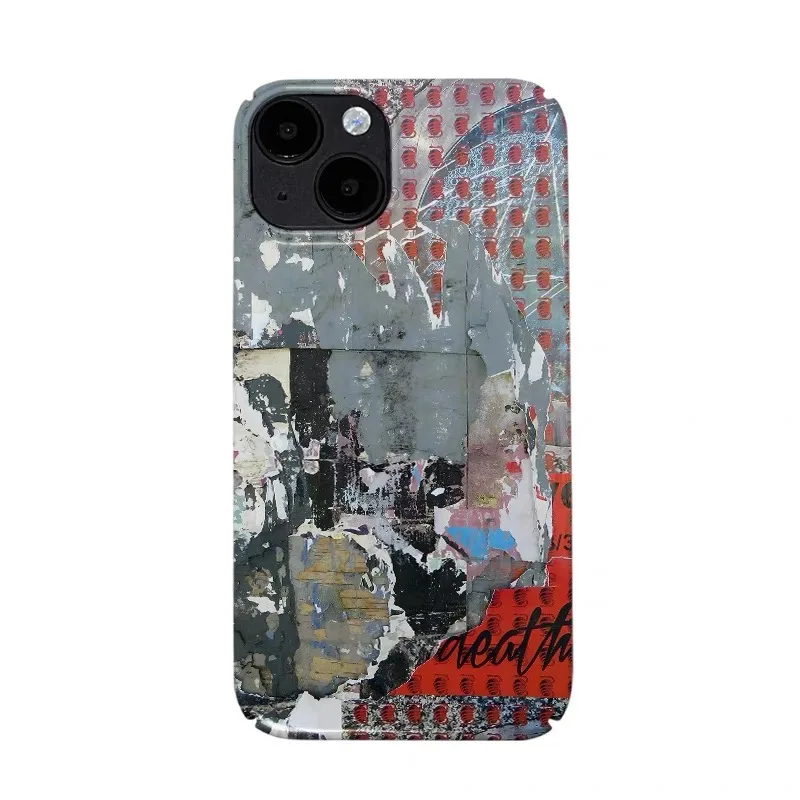 

Retro Red City Graffiti Art Phone Case for IPHONE 17 Air 16E 15 PROMAX 14 Plus 13 12 MINI 11 PRO 16Plus XR Acrylic Phone Cover