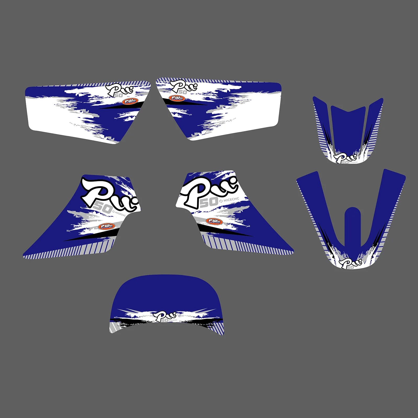 

Motorcycle Stickers For Yamaha PW 50 PW50 Dirt Bike All Years Fairing Graphics Background Decals Sticker Kit Customize