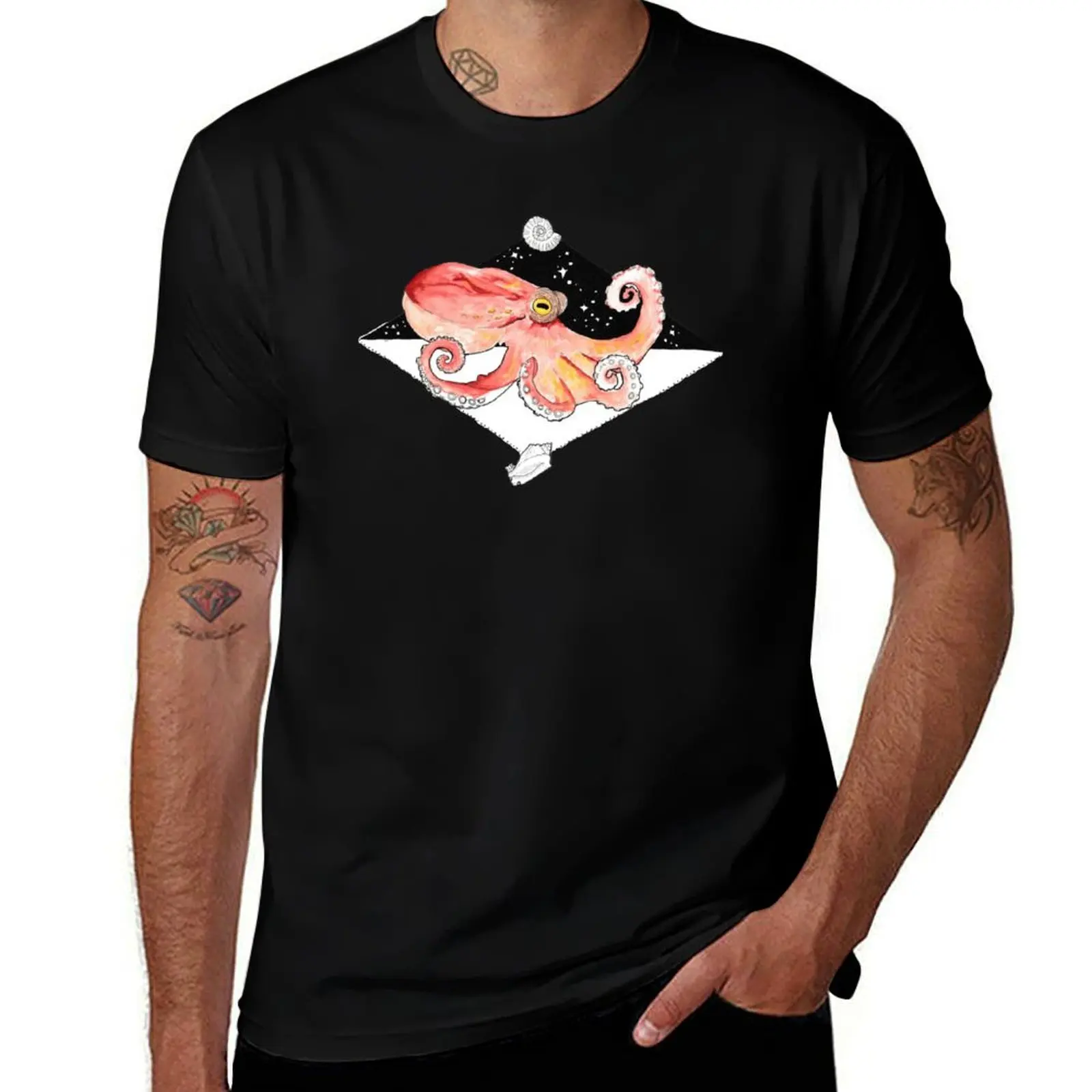 Giant Octopus (Enteroctopus dofleini) T-Shirt Breathable Workout Short Sleeve Top
