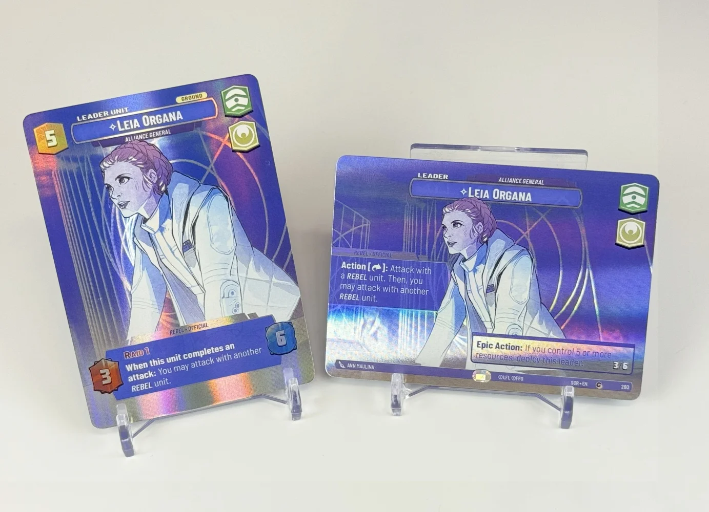 SW Star Wars Unlimited Costom Print Showcase Двусторонние фольги