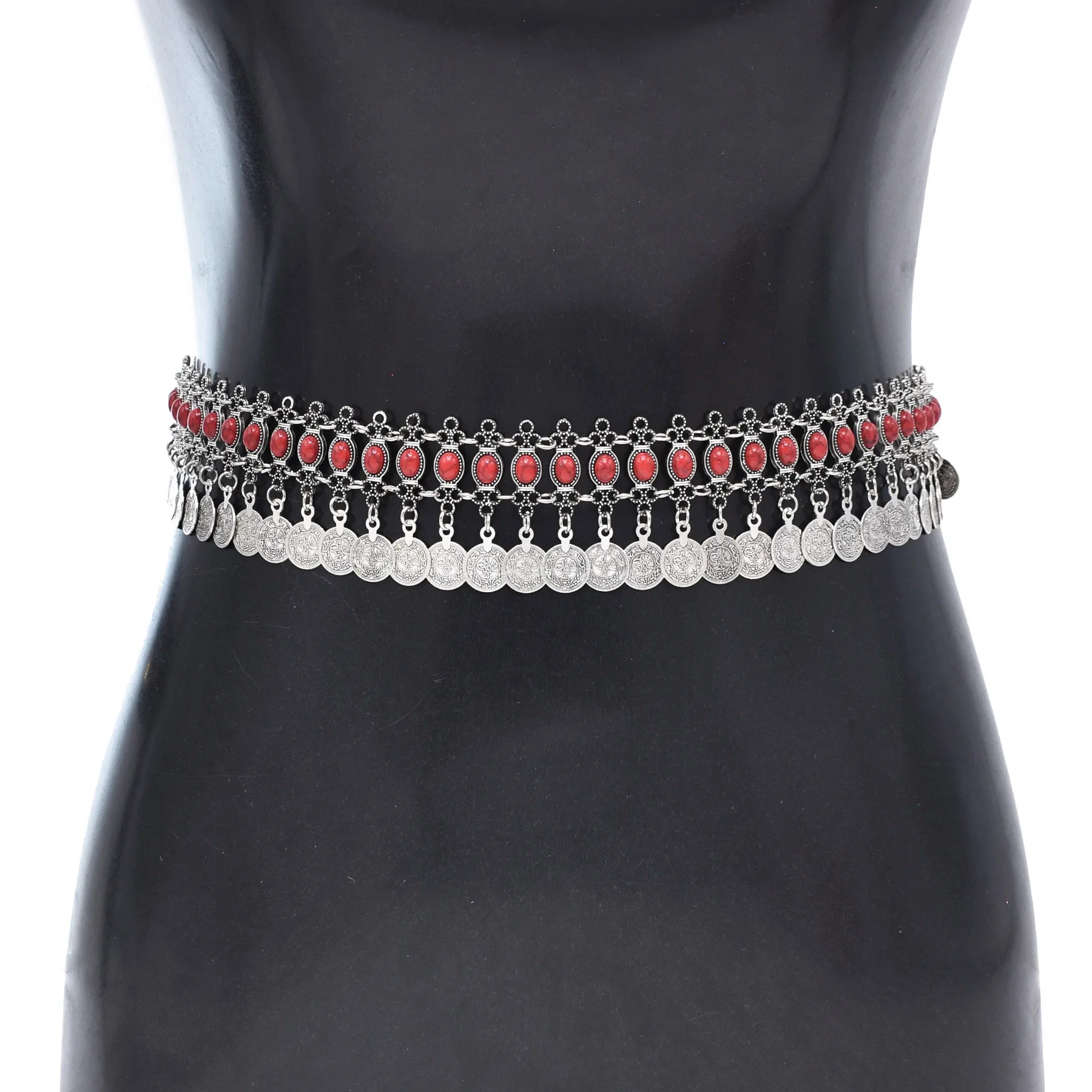 Turkish Coin Long Tassel Belly Chains for Women Crystal Waist Dance Belt India Gypsy Statement Beach Jewelry