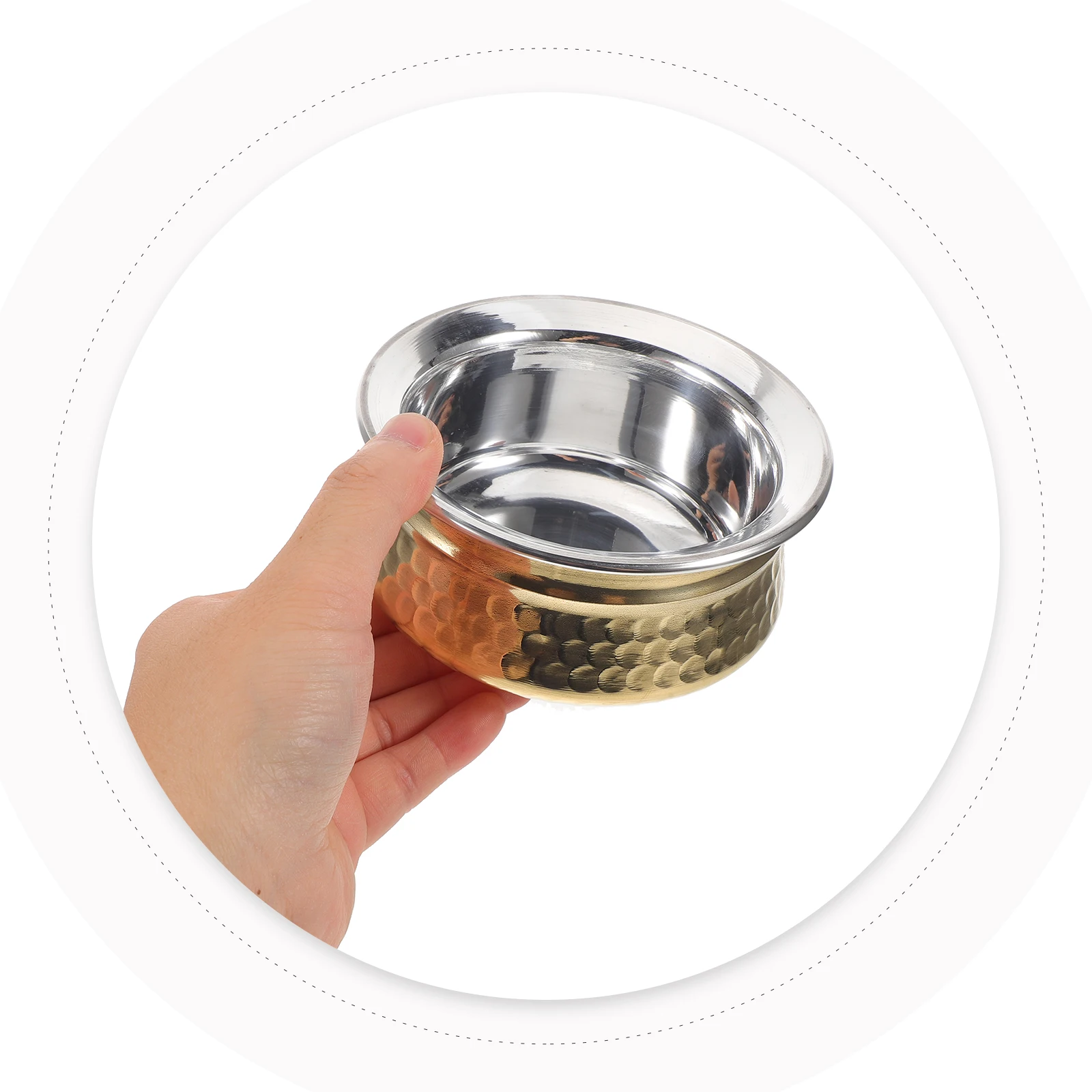 

Indian Style Dinner Bowl Traditional Cooking Vessel For Rice Curry Vegetables Balti Serving Dishes Decorative Kitchen