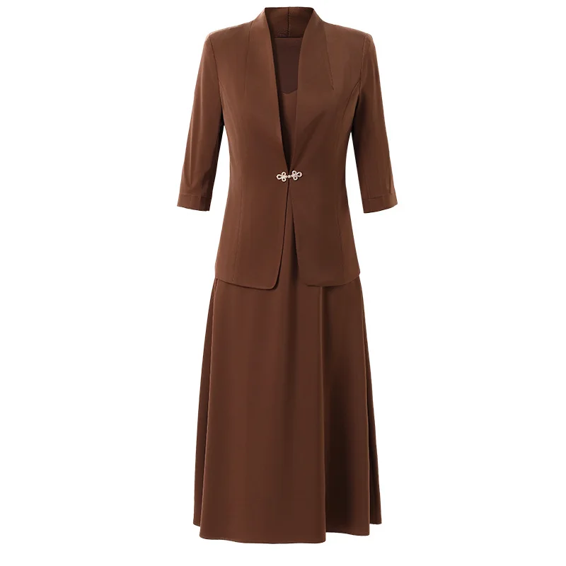 

Red suit set for women two-piece dress2025Spring and Autumn Elegant Professional Suit Dress Formal Workwear