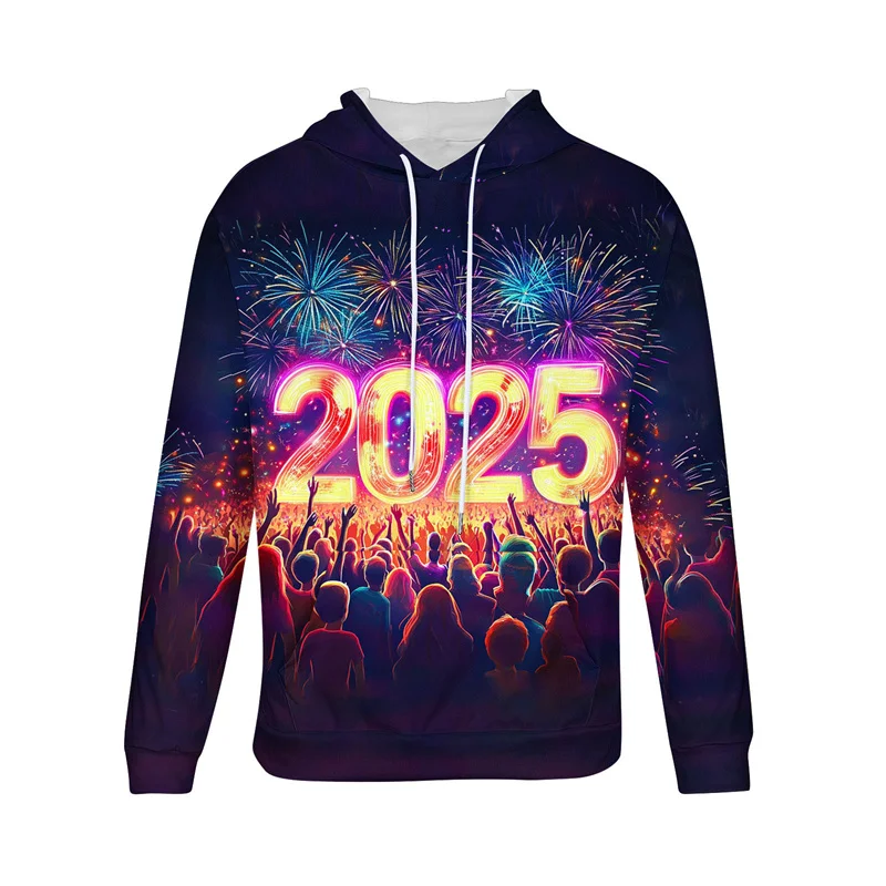 2025 Merry Christmas Graphic Hoodies Christmas Tree Hoodies For Men Women Clothing Santa Claus Hoody Sweatshirts Unisex Kids Top