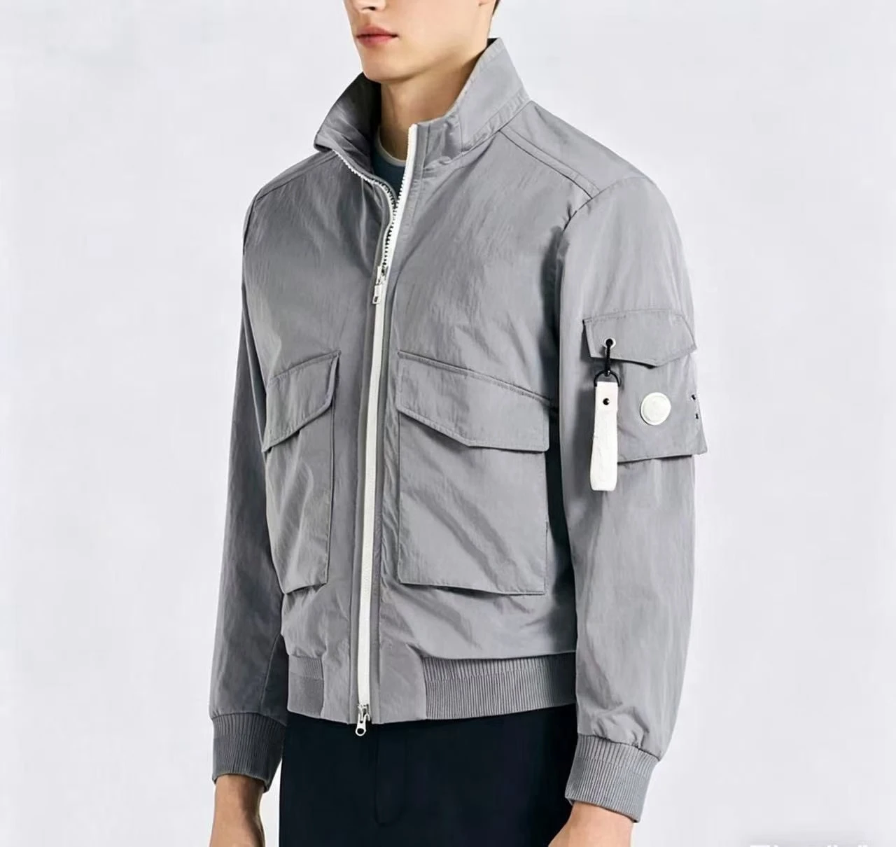 

2026 New Korean Style Golf Men Zip Up Jacket Stand Collar Workwear Windproof Quick Dry Breathable Slim Casual Sports Outerwear
