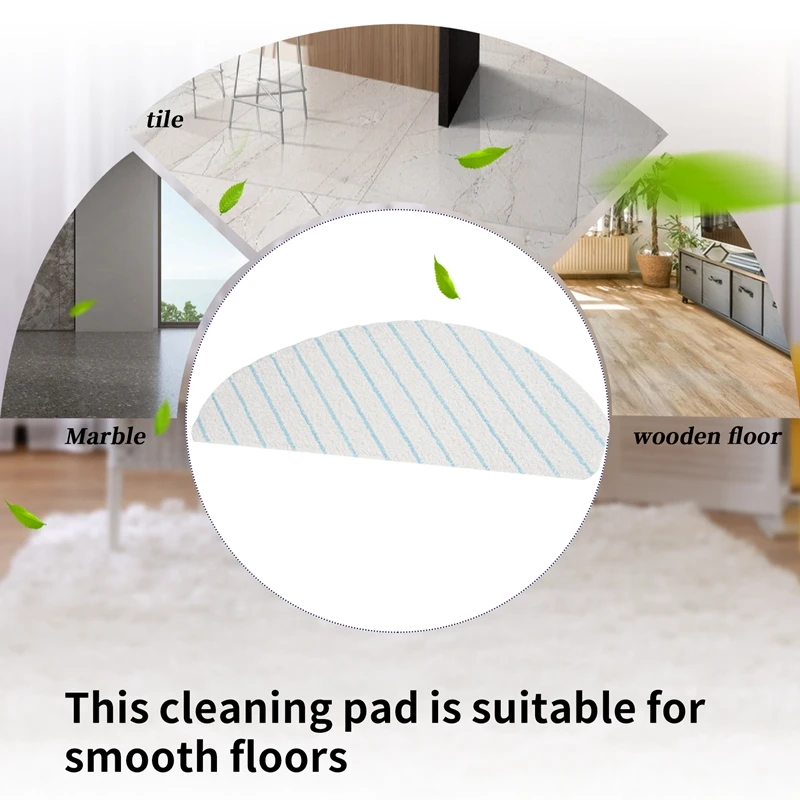 แผ่นไมโครไฟเบอร์แบบใช้แล้วทิ้ง 100 ชิ้นสำหรับ OZMO T8 T9 N8 Pro+ อะไหล่เครื่องดูดฝุ่น-A69M