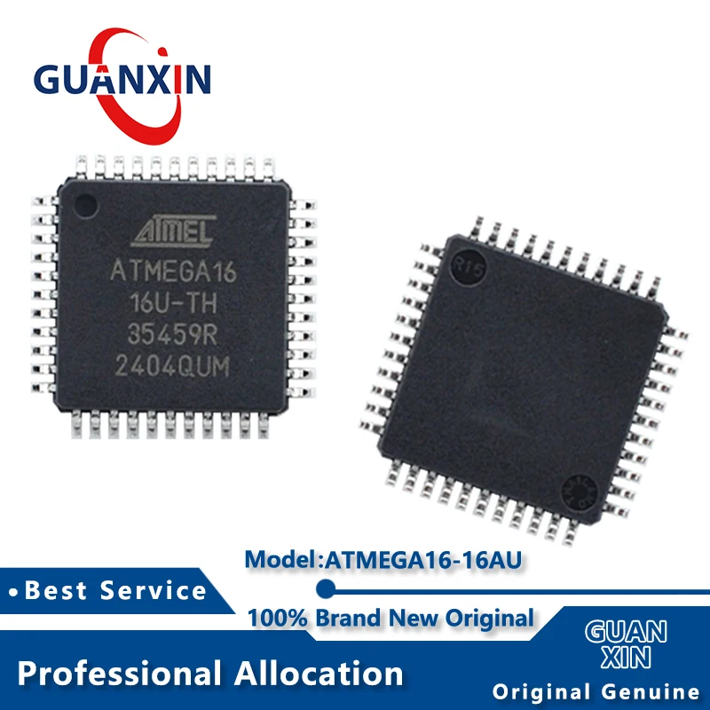 

100% New electronics ATMEGA16-16AU ATMEGA16-16AUR TQFP-44 Marking ATMEGA16 16U