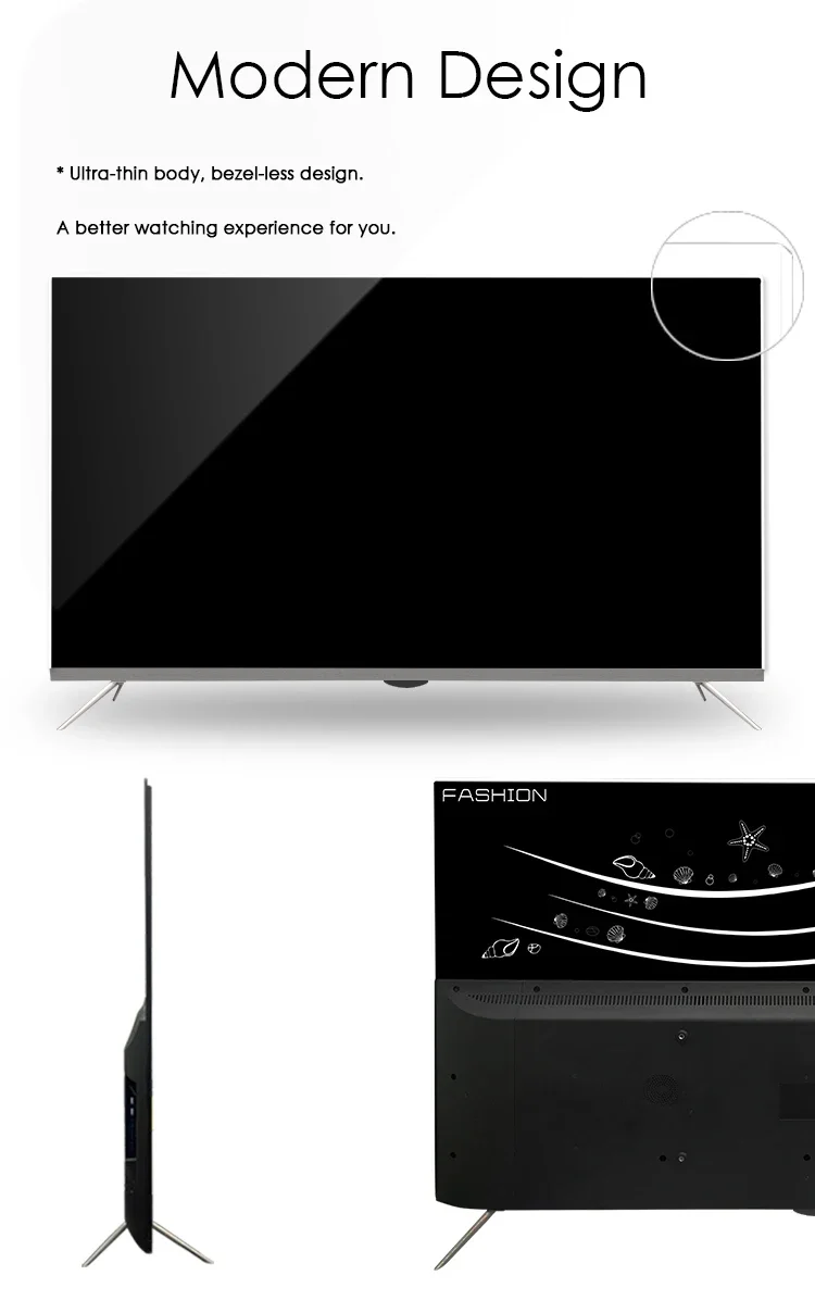 OLED TV 43 50 55 65 75 85 Inch 4K UHD WebOS Google Android Smart TV No Frame Ultra Thin LED Television OEM Manufacturer