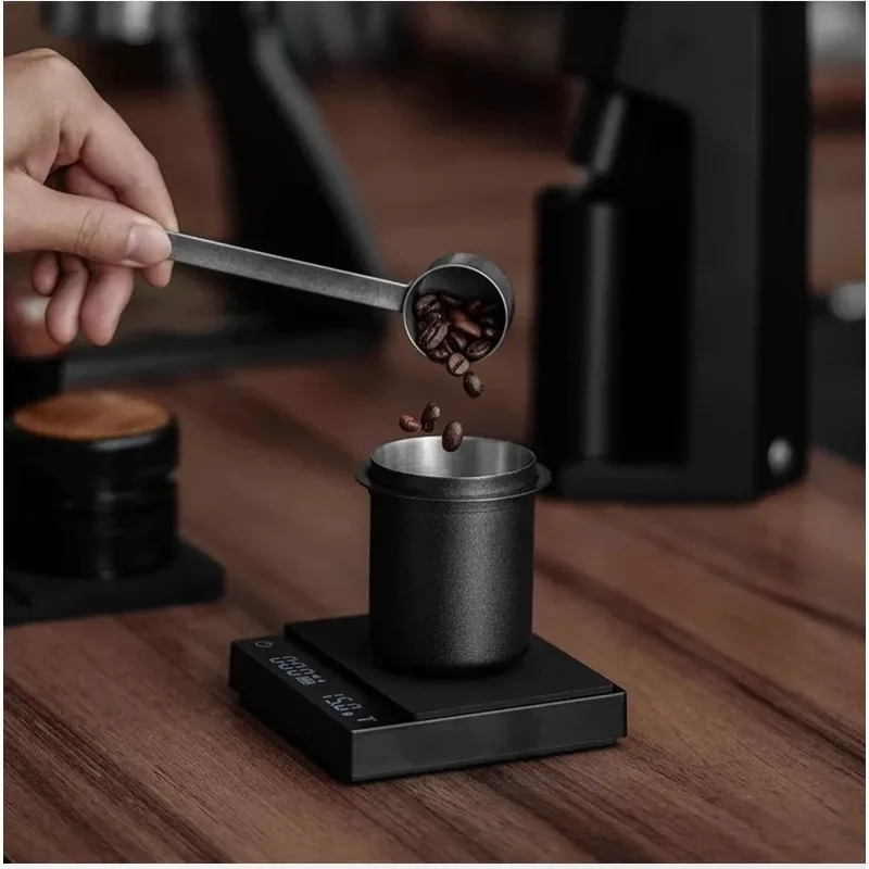 MHW-3BOMBER 58MM Universal Coffee Dosing Cup Stainless Steel Espresso Powder Receiving Cup Coffee Bar Accessories Barista Tools
