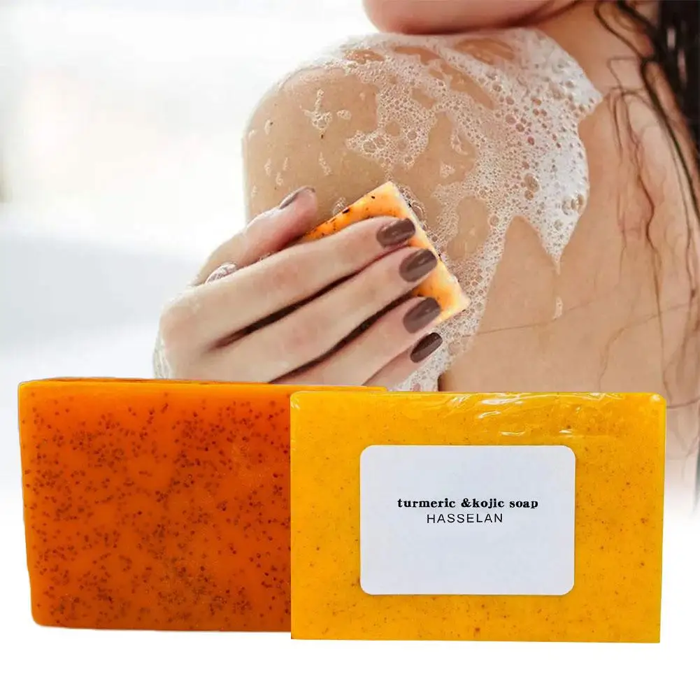 100g Lemon Turmeric & Kojic Acid Soap Bar Dark Spot Reducer For Face & Body Deep Cleaning Wash Brighten Skin Care