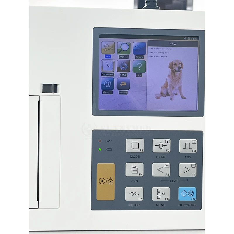 SY-W052 Animals Use Six Channel 12 Leads Veterinary ECG Monitor Machine Touch Screen With Good Price
