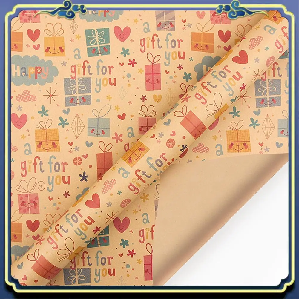 

Portable 6 Pcs Wrapping Paper Sheets,Birthday Wrapping Paper Set Festival Gift Wrap Papers,Ribbon Present Gift Wrapping Paper