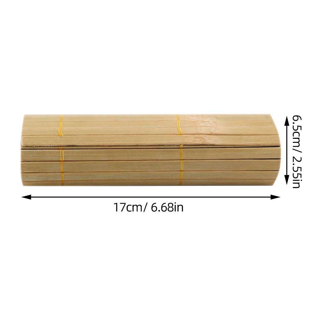 حافظة نظارات من الخيزران حاوية نظارات بيضاوية مقاومة للغبار صندوق تخزين النظارات الشمسية المحمولة للسفر للاستخدام اليومي حامل طول النظر الشيخوخي