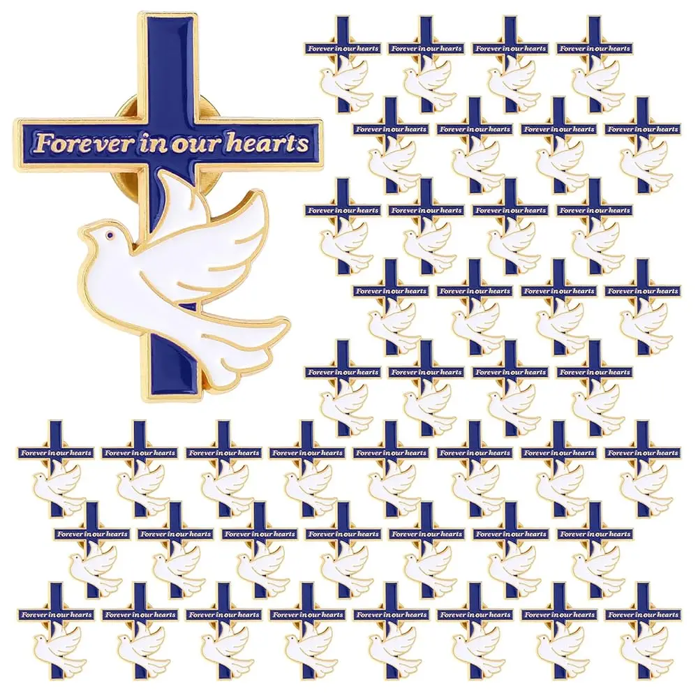 

Памятные значки Misdary для гостей на похороны: голубь и крест, символизирующие вечную память в наших сердцах. Оптовая продажа.