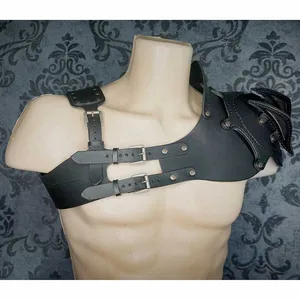 زي تأثيري جلدي روماني المصارع في العصور الوسطى ، درع الكتف ، فارس الفايكنج ، المحارب ، بولدرونز ، تسخير Steampunk ، Larp Spulders أفضل 12 ملابس رومانية قديمة مبيعا - رقم 6