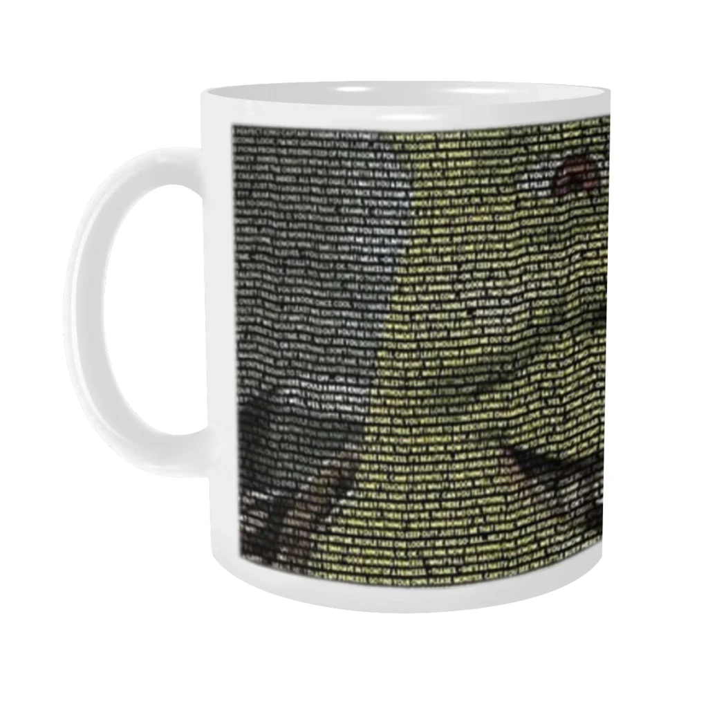 

SHREK - Entire Script - With Shrek Face Ceramics Coffee Mugs Tea Cup Milk Cups Gifts Drinkware Coffeeware