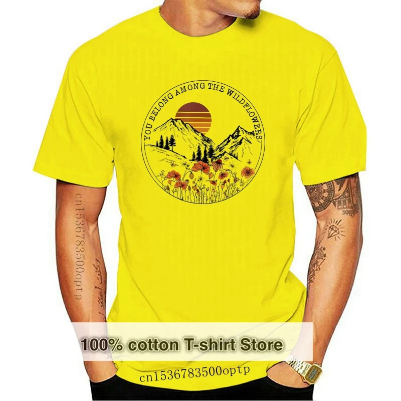 Camping Not All Who Wander Are Lost T Shirt Gold Cotton Men S-3Xl High Quality Tee Shirt