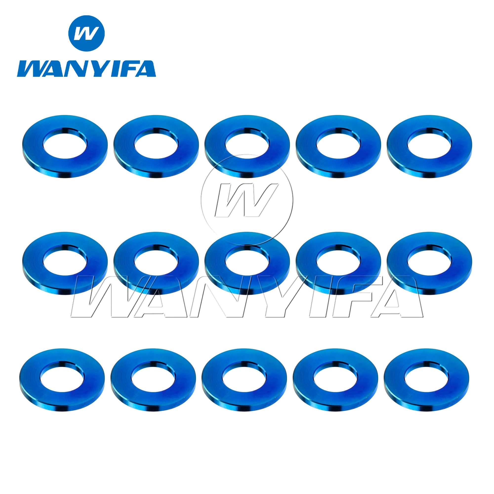 Wanyifa  Titanium Washers M4/M5/M6/M7/M8/M10 DIN912 Flat Spacer Gasket for Motorcycle Car 10/15pcs