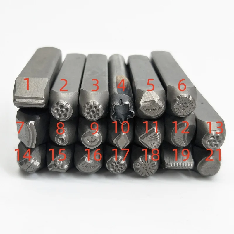 Jewellery stamping dies for gold and silver bracelets and necklaces Pattern chiselling moulds Jewellery goldsmithing tools