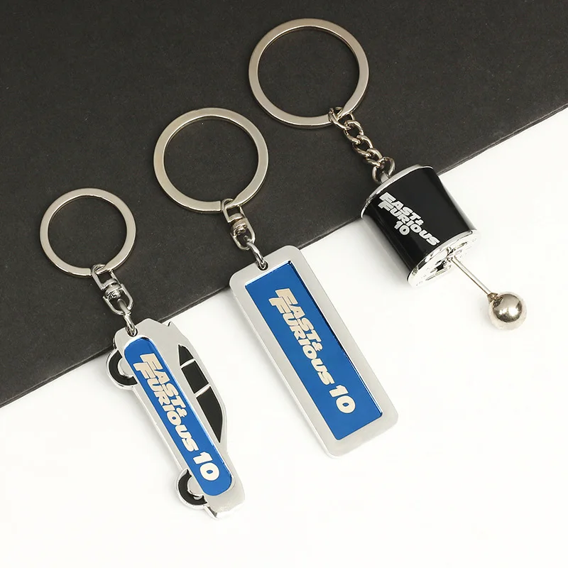 Fast & Furious 10 Personality Car Gear Box Keychain Free Shift Keyring Manual Car-styling Key Chains Gadgets for Men