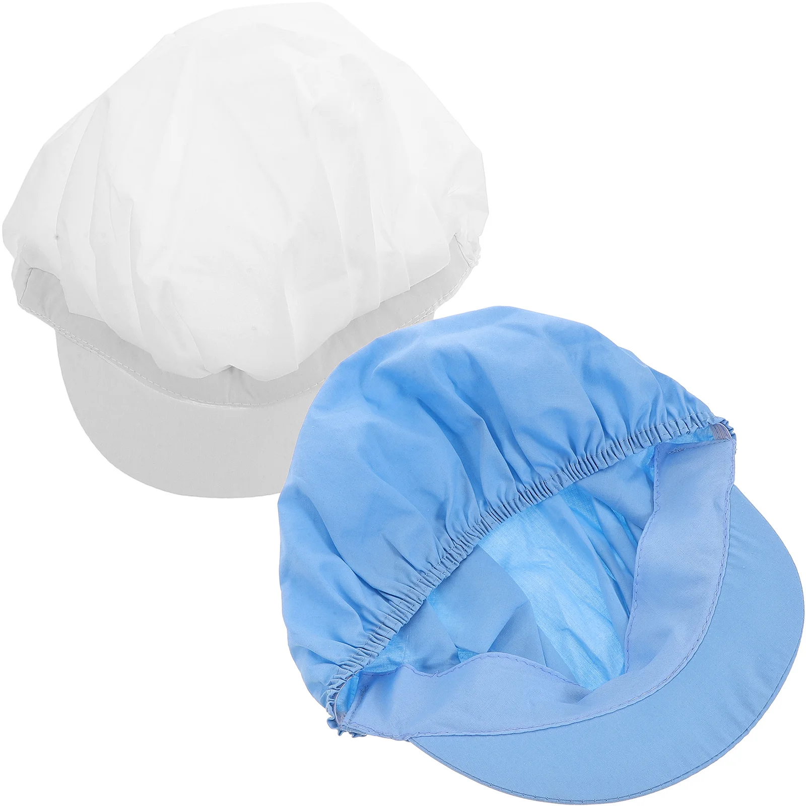 

2pcs Chef Hats Professional Cooking Caps For Restaurant Kitchen Dustproof Breathable Work Cap Men Women Uniform