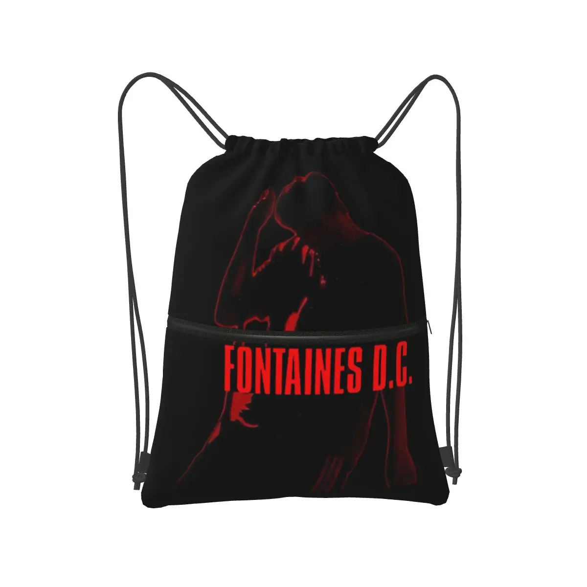 

Fontaines DC Band Tour 2025 Backpacks Portable Drawstring Bags Sundries Bag Book Bags for Travel School