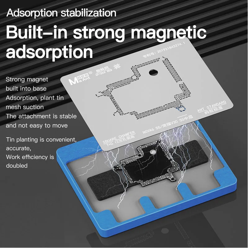 Imagem -03 - Maant C2-no-extreme Magnetic Plataforma Universal Telefone Reparação de Soldagem ip x 11 12 13 14 15series Reballing Bga Aço Mesh Set