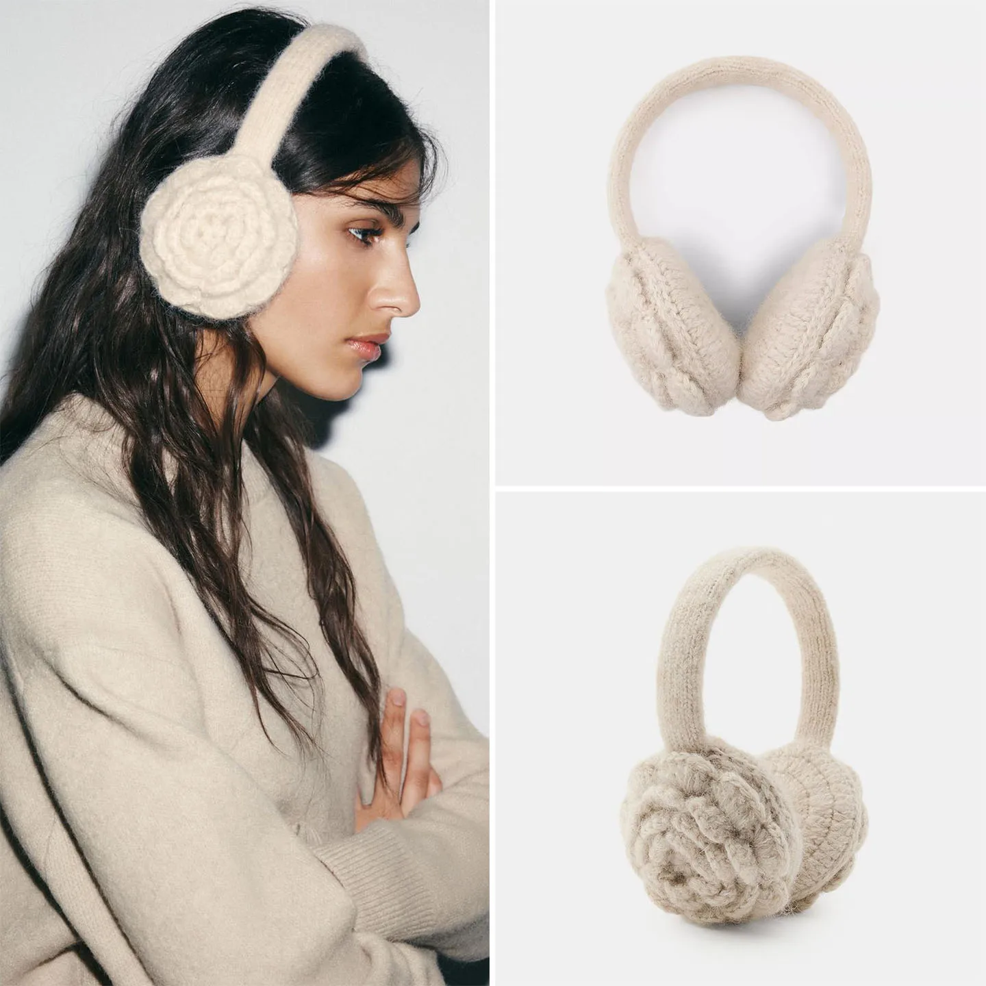 ele-simple-knitted-flower-ear-muffs-women's-faion-hook-needle-design-winter-accories-chinese-brand-no-registration