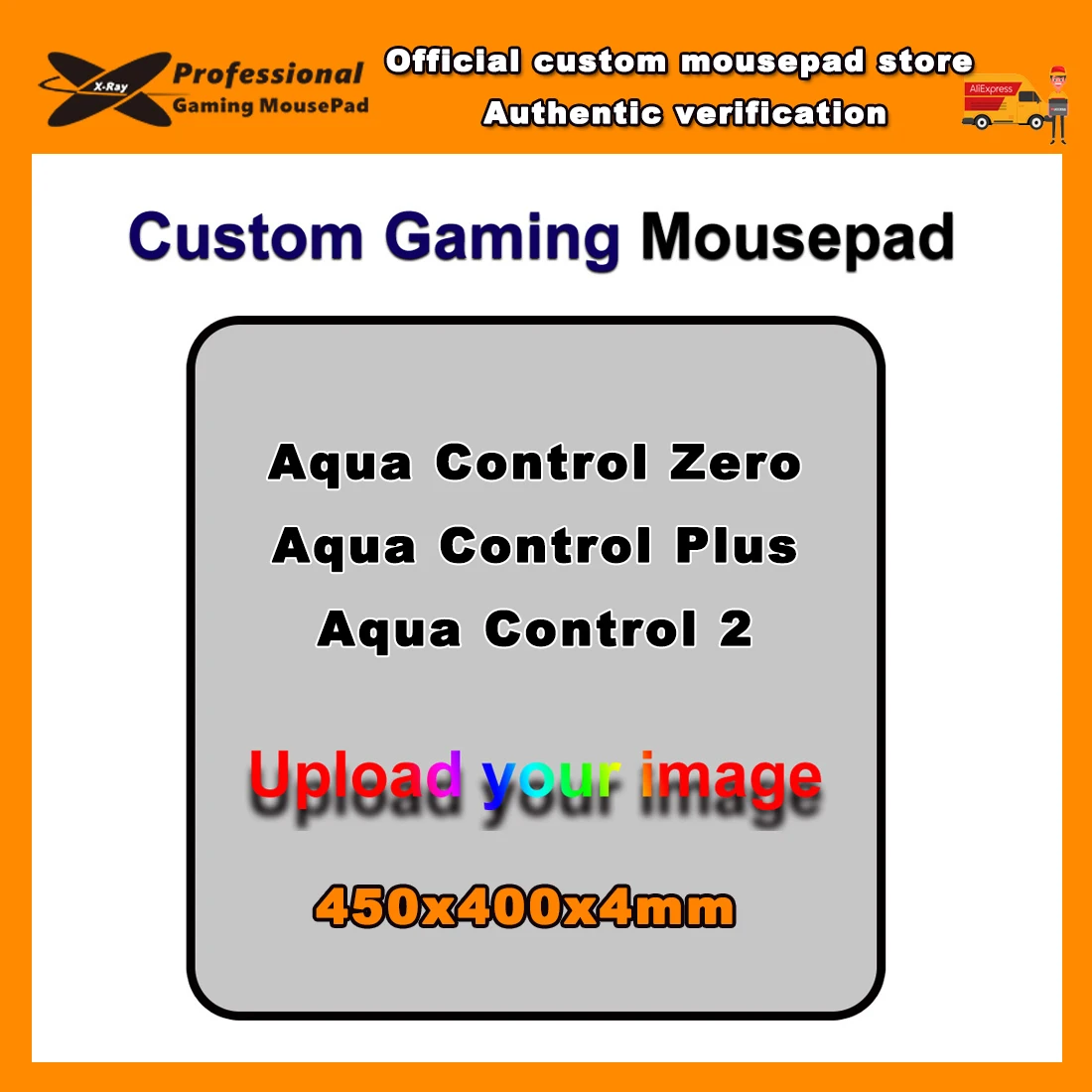 450x400x4mm Xraypad Custom X-Raypad Aqua control 2 / Aqua control Zero/ AC2 AC+ Gaming Mouse Pads Free stitched Deskmat