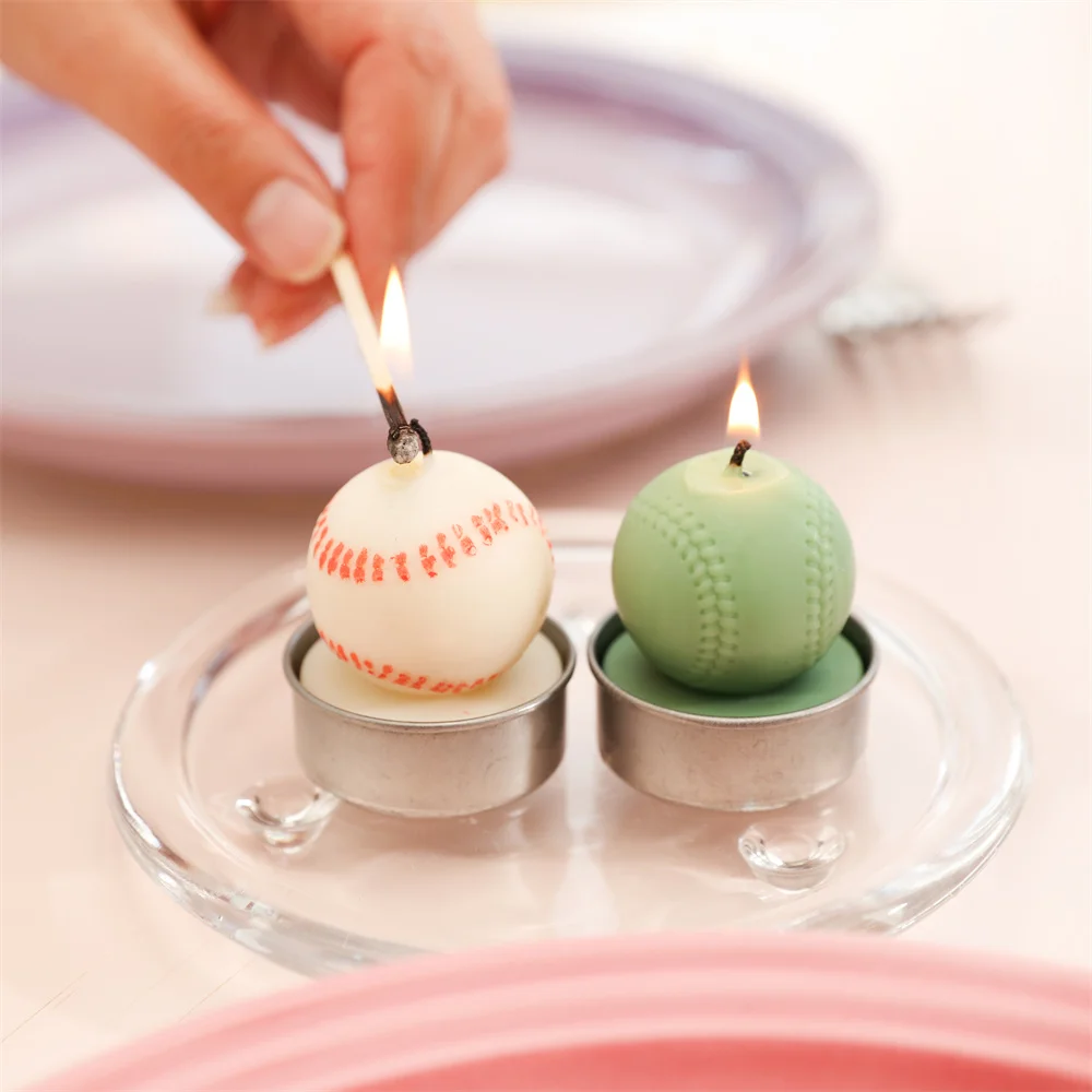 Play Ball Silikonowe formy do świec DIY Tealight Candle Mold Ręcznie robione świece aromaterapeutyczne Materiały do produkcji świec