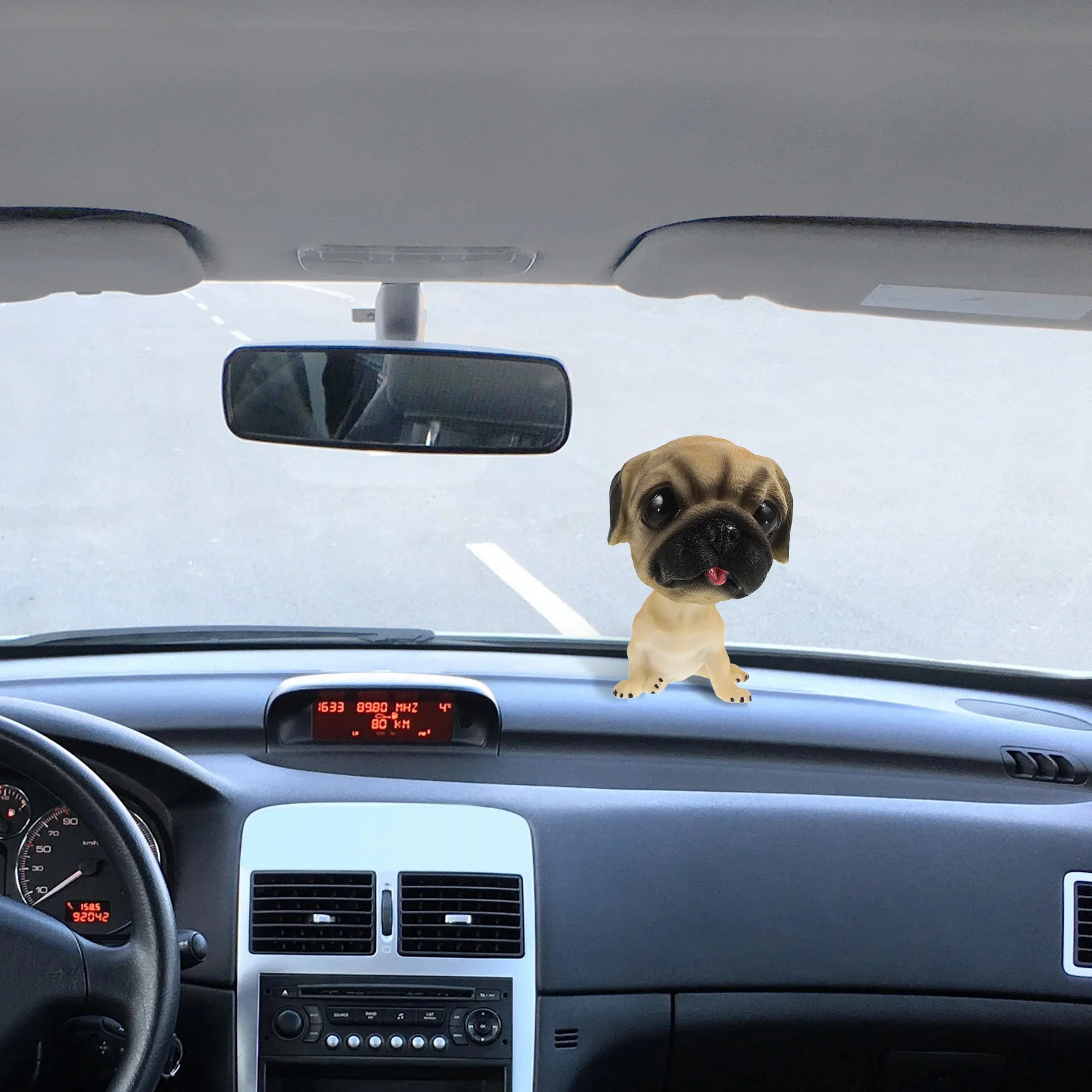 

Bobble Dog Ornament Car Heads Dashboard Shaking Head Toys for Cars Cartoon Durable Spring Resin Easy Installation Dog Lover