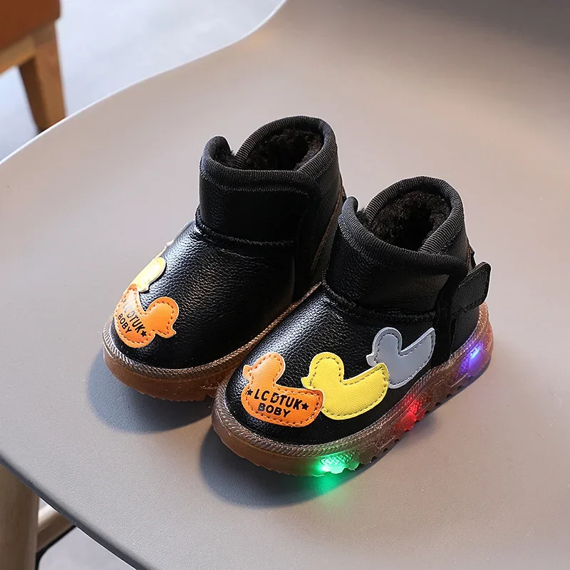 Size 21-30 Boots Glowing Sneakers Boys Girls Led Shoes Children Luminous Shoes Sport Baby Casual Shoes Kids Led Fashion Boots