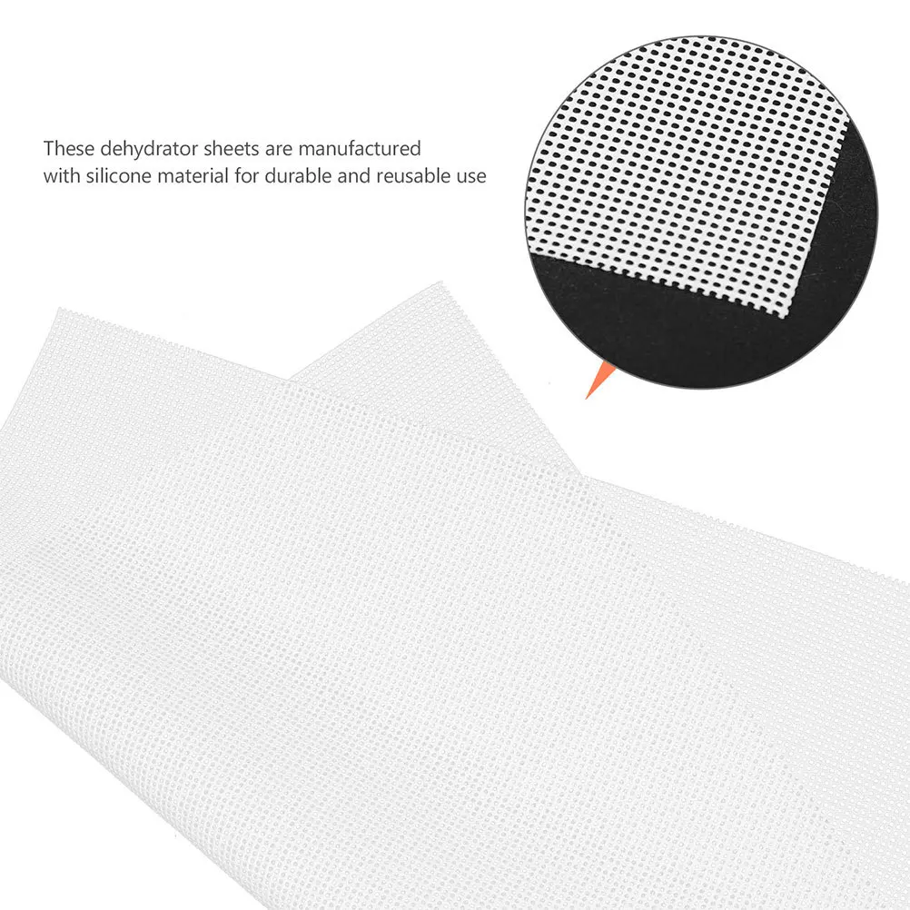 

3Pcs Silicone Dehydrator Sheets Reusable Non Stick Food Dryer Pads Fruit Vegetable Meat Drying Silicone Mats for Home Kitchen