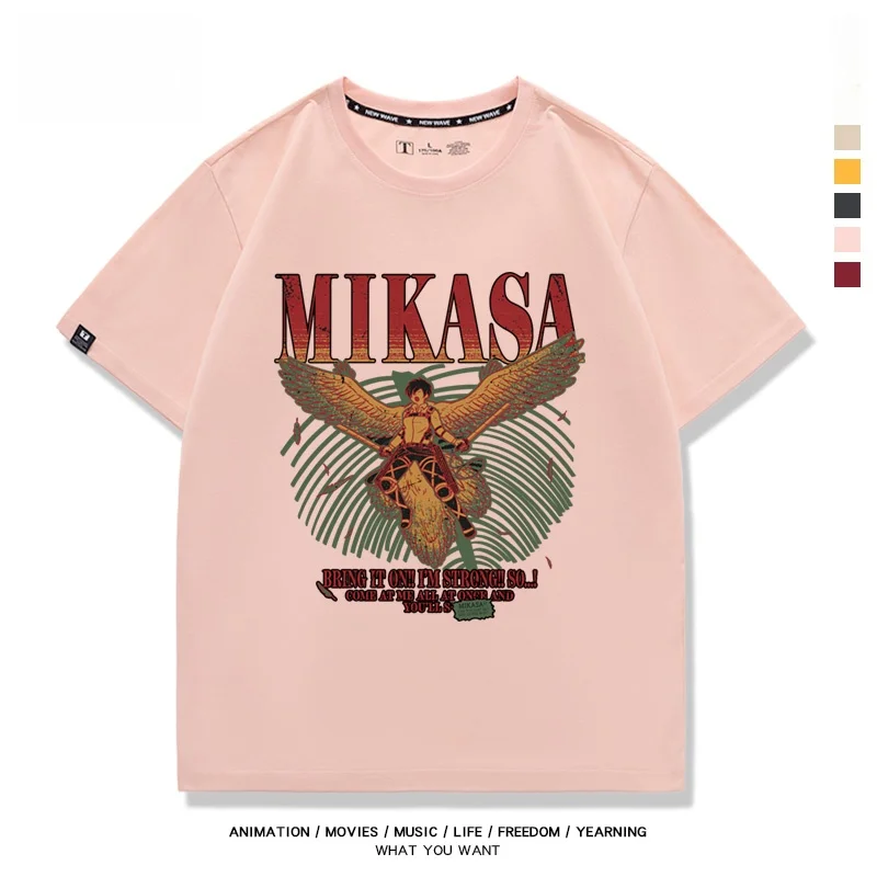 Attack on Titan Allen Cosplay Short Sleeve T-Shirt Unisex Loose Fit Cotton Comfortable Soft Casual round Neck Print Tee