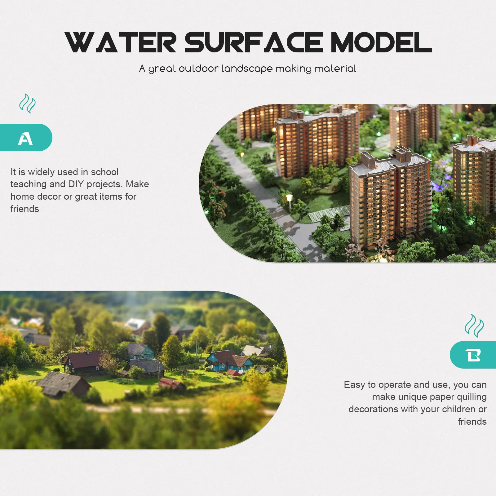 

Simulation Water Surface Material Large Size DIY PVC Sand Ripple Film Outdoor Landscape Making Supplies