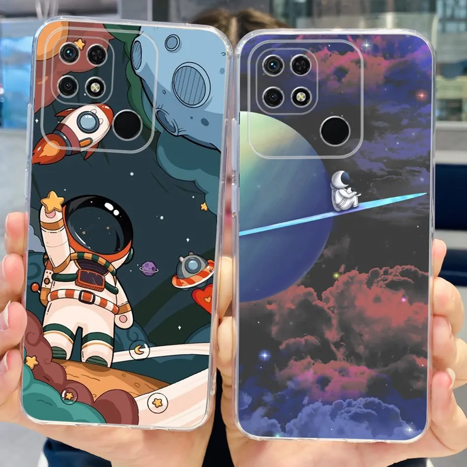 Cute Phone Case For Xiaomi Redmi 10C 10A 10 Soft Silicone TPU Back Cover For Redmi 10 (India) 10C Fundas Redmi10 10A  Bumper