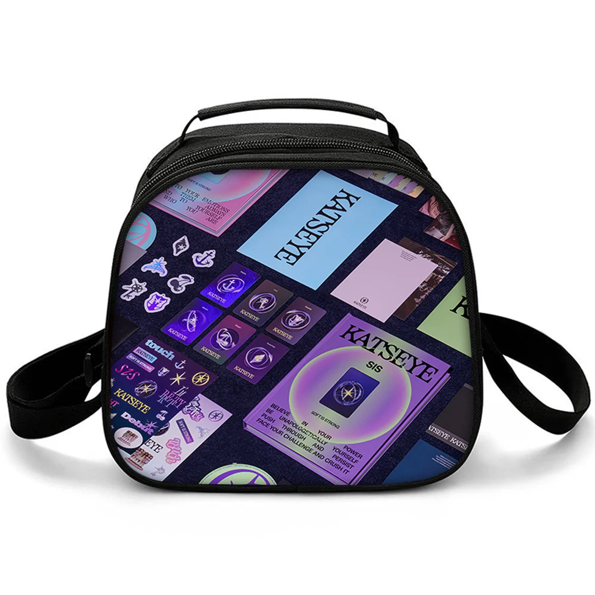 Luxury Novelty Crossbody Katseye Semicircle Lunchbox Thermal insulation Food Lunch Bag 3D Printed Insulated Handbags Ice Bags