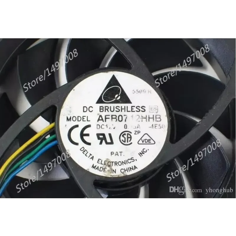 Delta Electronics AFB0712HHB 4E50 DC 12V 0.45A 70x70x15mm Server Cooling Fan