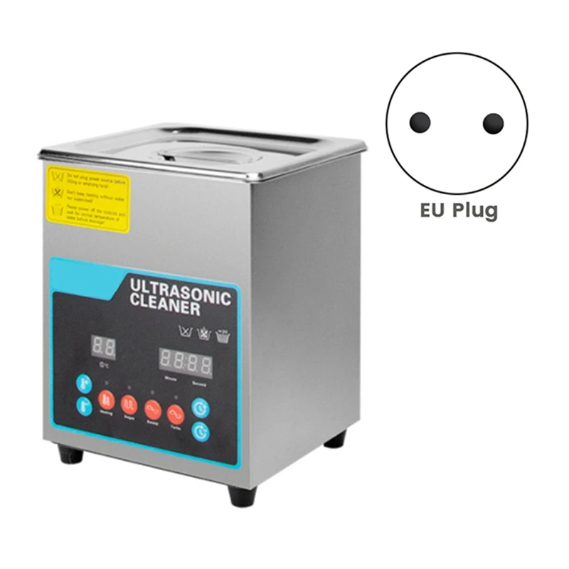 2L Knob Ultrasonic Cleaner 304 Stainless Steel Ultrasonic Cleaning Machine With Heater & Timer For Watch Jewelry