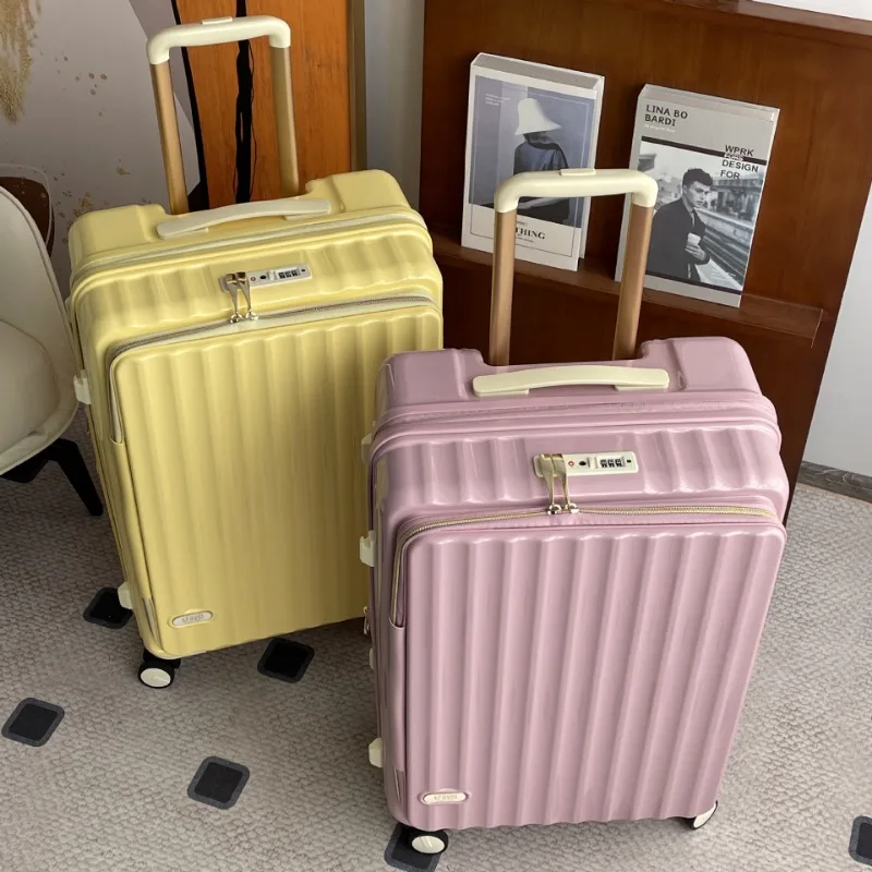 Valise extensible ouverture latérale pour femme 24 pouces