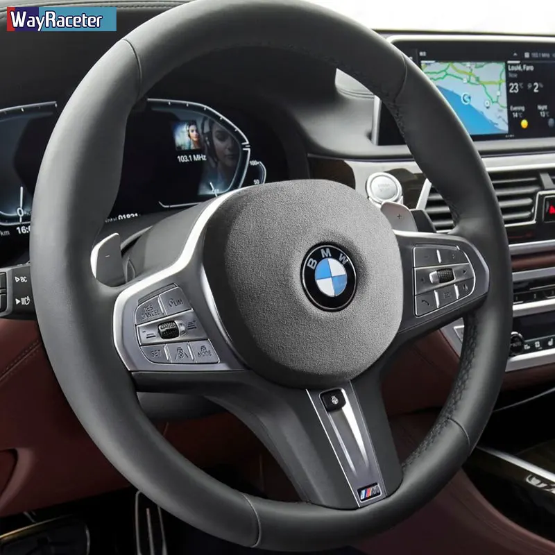 Ultrasuede Wrap Car Steering Wheel Airbag ABS Cover Trim Sticker For BMW F40 F44 G42 G20 G26 G30 G32 G11 G29 G01 G02 G05 G06 G07