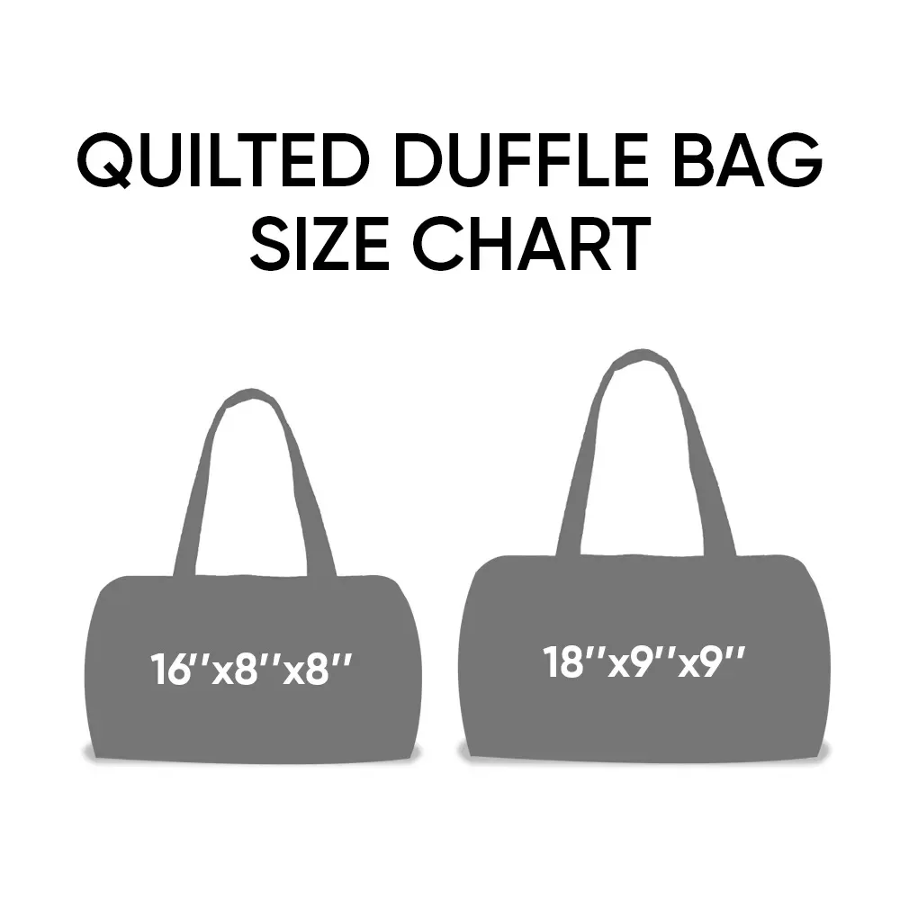 New Model 3D Hippie Vibe Quilted Duffle Bag Travel Bag