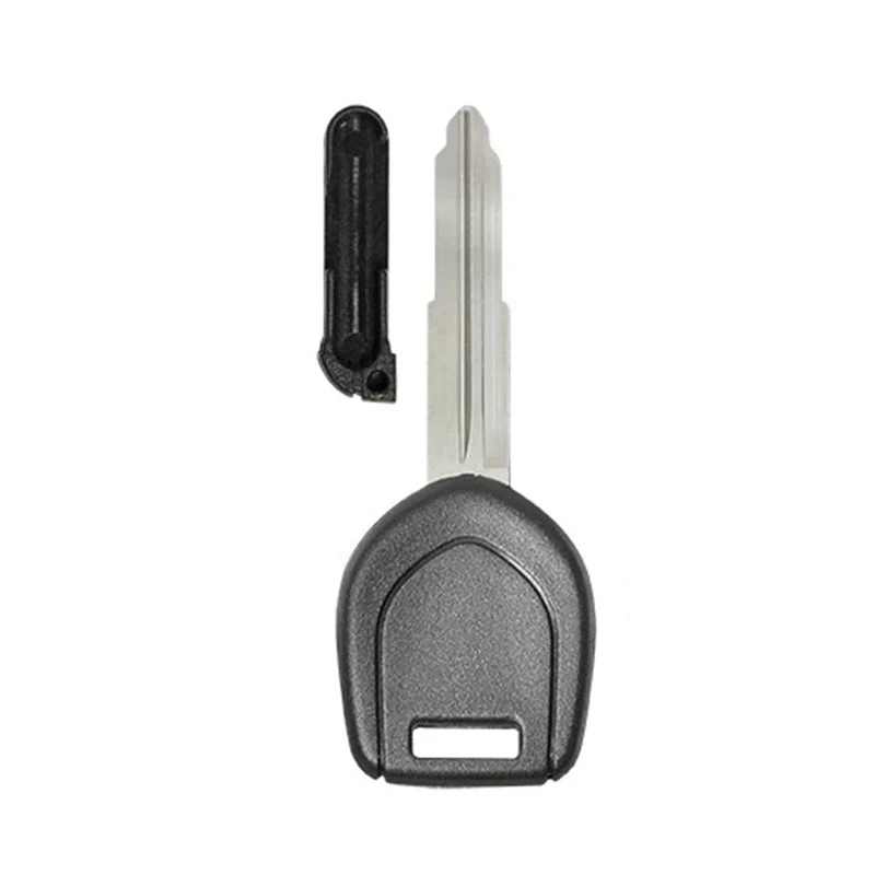 KEYECU Case With Plug Uncut Ignition Transponder Key Shell for Mitsubishi Colt Outlander Mirage Pajero Lancer Auto Key Cover