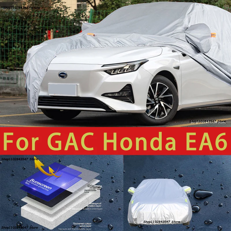 

For GAC Honda EA6 Outdoor Protection Full Car Covers Snow Cover Sunshade Waterproof Dustproof Exterior Car accessories