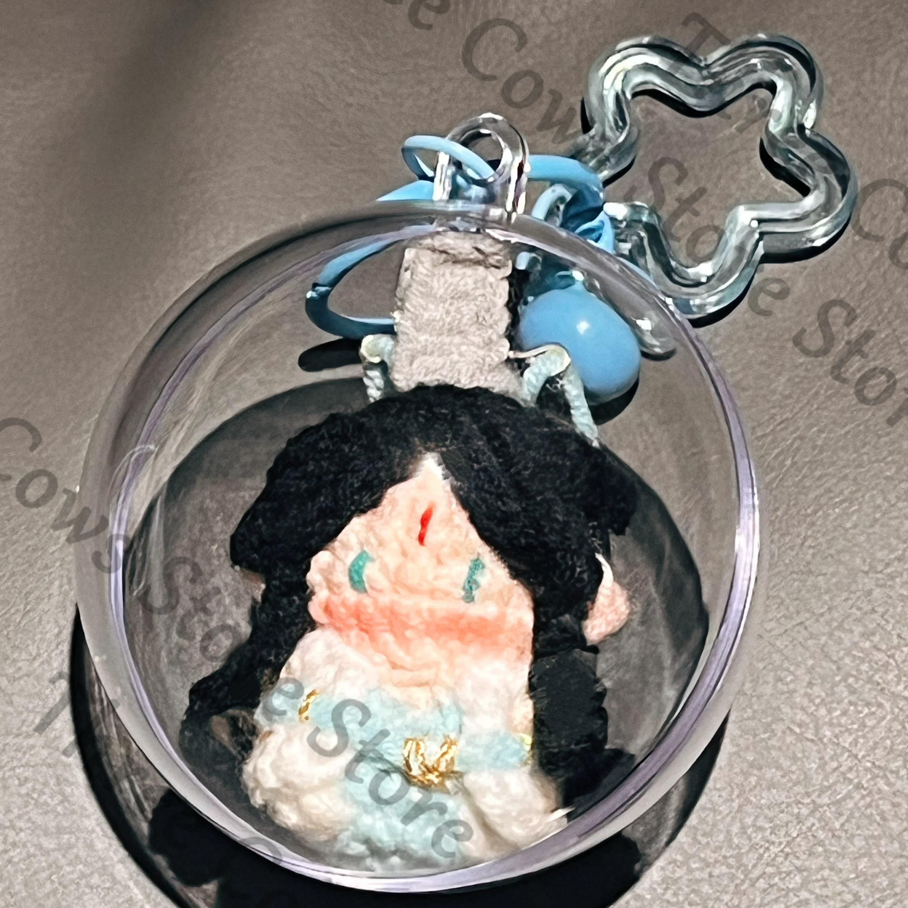 Anime Heaven Official's Blessing Shi Qing Xuan Tian Guan Ci Fu Cosplay Cartoon Handmade Fluffy Maumet Puppet Keyring Fans Gift - view 2