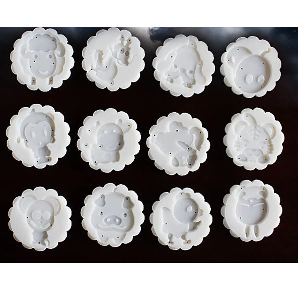 Gadget Moon Cake Mold Stamp Mid Autumn Festival DIY Animals Mould Tool