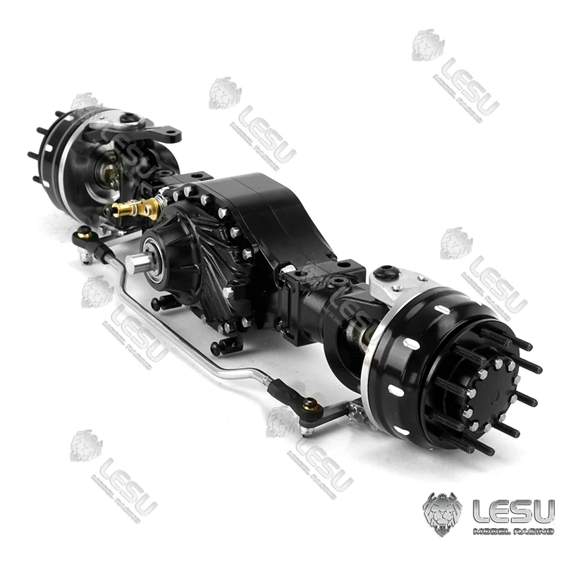 LESU 8x8 Wheel Reduction Differential Lock Axle for 1/14 TAMIYA RC Truck Remote Control Dumper Tractor Model Car Benz Scania