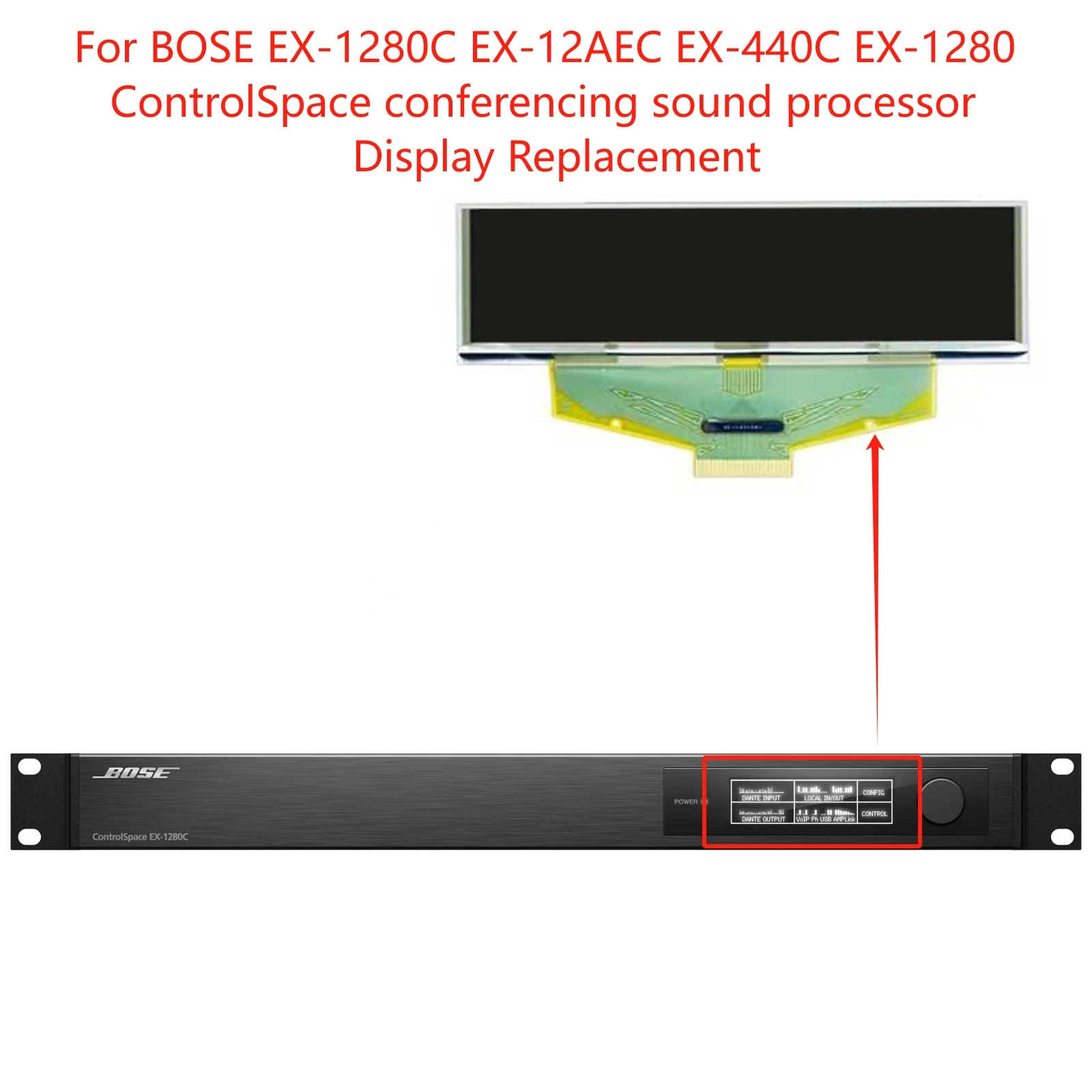 Original 256x64 Oled Display for BOSE EX-1280C EX-12AEC EX-440C EX-1280 Control Space Screen Replacement