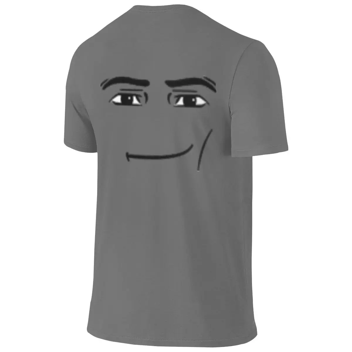 Man Face Instagram Style Reversible T-shirt Niche Street Style Solid Colors Tees